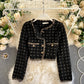 Small fragrant coat women's autumn and winter coat cardigan  1494