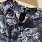 Knee length Vintage Printed Dress with waist cut and long skirt  3223