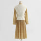 Gentle wind pleated vest skirt foreign style aging fashion two-piece suit skirt  2248