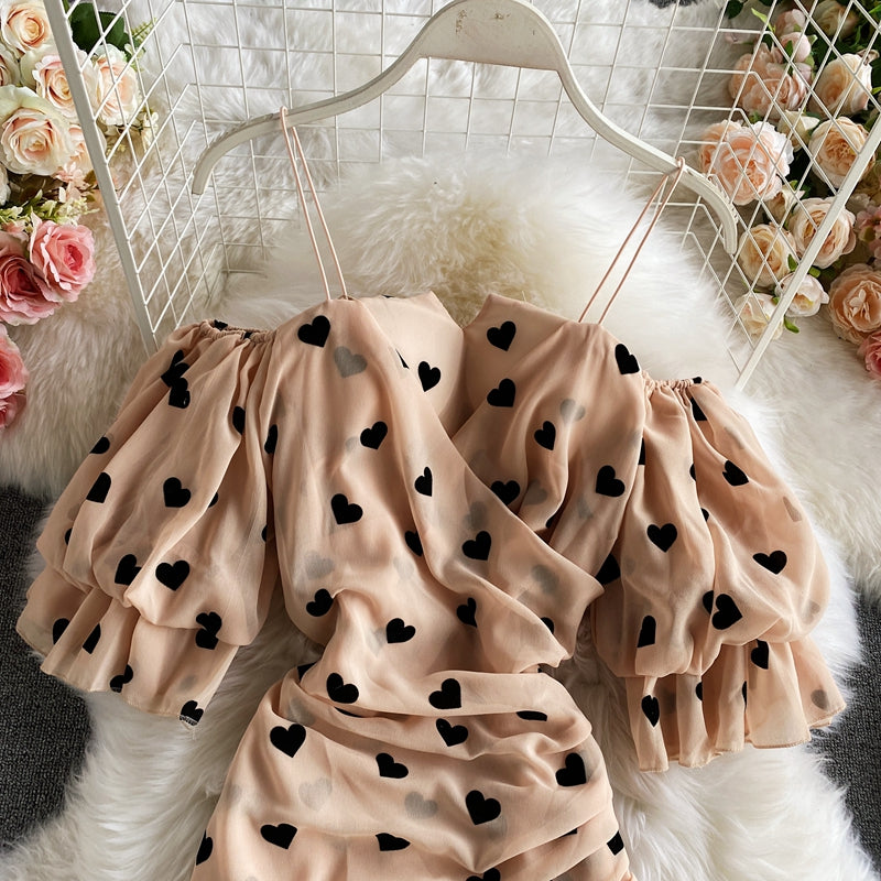 Vintage Hepburn wind snow spun fishtail buttock dress  2930