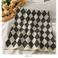 Hong Kong Vintage diamond lattice elastic waist with thin Hip Wrap Skirt  2624