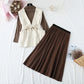 New bottomed shirt temperament pleated skirt three piece set  2206