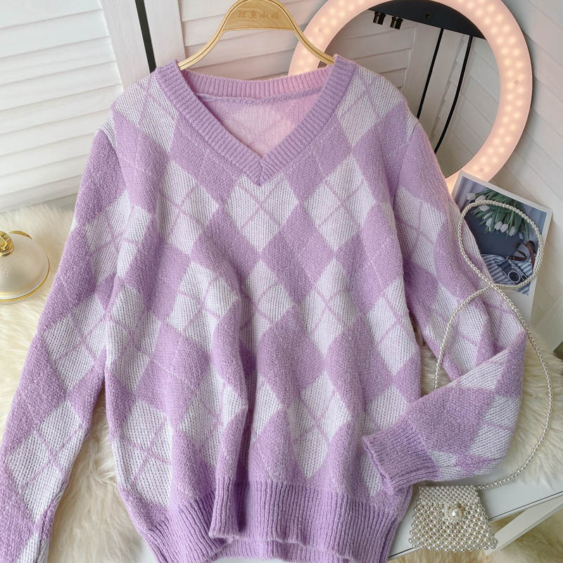 Lazy wind sweater women's autumn and winter sweater  1592