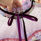 Collar ribbon Plaid embroidery lace dress  2912