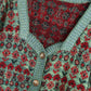 Retro Gericht Stil Jacquard Quadrat Kragen Design Sinn Strickjacke Frauen dünner kurzer Pullover Mantel,BILLIGE VERKÄUFE! 1469 