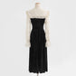 Fake two piece lace skirt stitching velvet dress method  2282