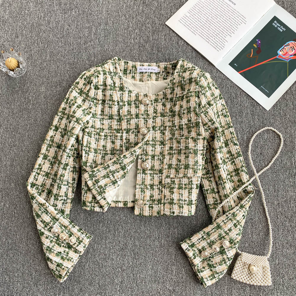 Manteau court parfumé rétro petit modèle 1521