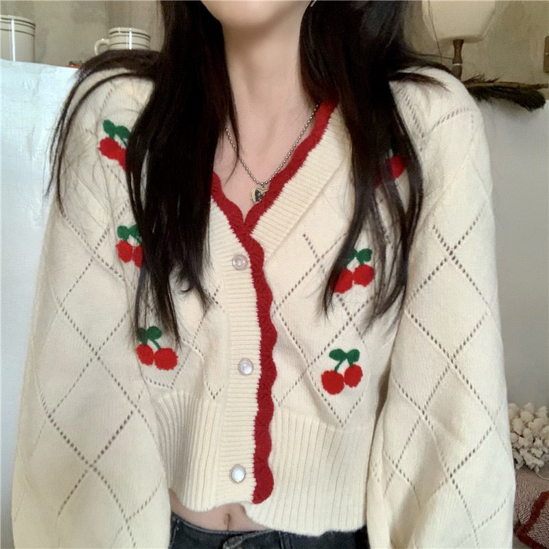 Pull cardigan court vintage, coupe vent douce, neuf, pulls mode 1440