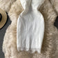 Foreign temperament sexy hip wrap lace strapless dress  3176