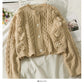 Pullover weibliche Nagelperle dreidimensionale Blume einreihige Strickjacke 1807