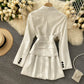 Women's suit coat women's Retro stripe design feeling waist quality commuter  1488