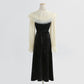 Hepburn black suspender dress two piece suit female  2273