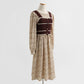 Vest floral dress foreign style aging fashion suit skirt two-piece set  2429