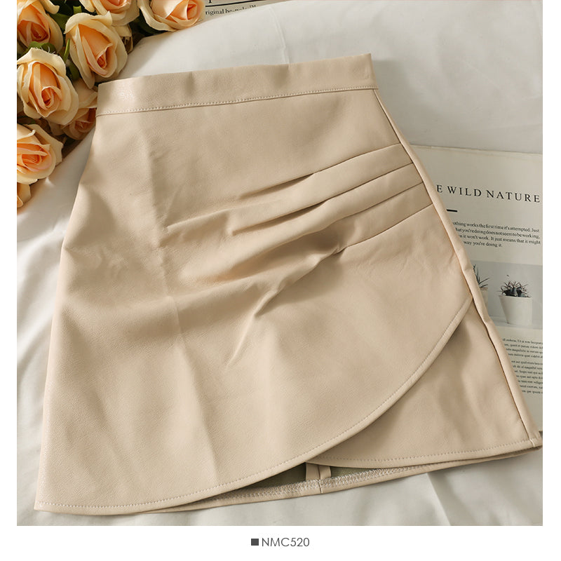 A-Linien-Rock Damen Herbstkleid Anti-Rutsch-Hüftwickelrock 2497