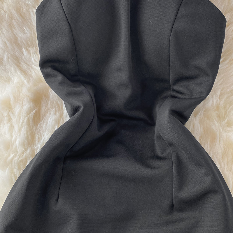 French sexy strapless dress  3220