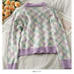 Korean loose and thin pearl single breasted cardigan knit  1809