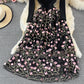 Netzbesticktes Kleid, elegantes Temperament, großer Swingrock 2913