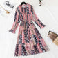 French Vintage chiffon long skirt loose a-word slim large  2384