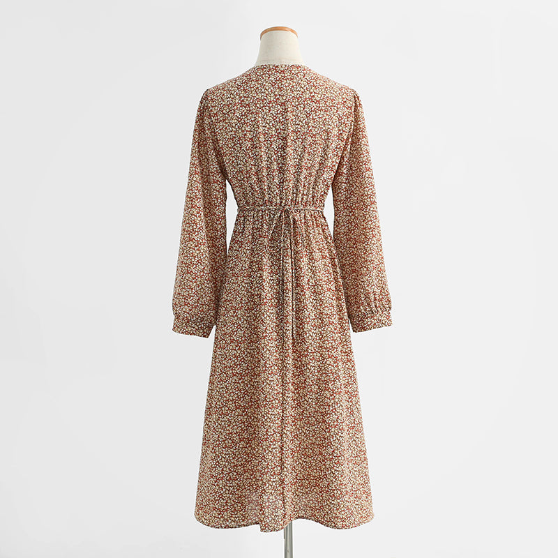 New lace doll neck fairy French waist closing temperament bottomed skirt  2316