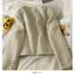 Hong Kong Style Vintage tweed round neck single breasted cardigan small coat  2108