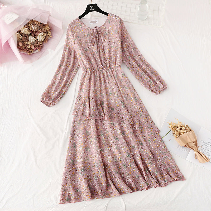 Long skirt with irregular ruffle and bottom  2299