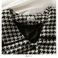 Loose and thin thousand bird check cardigan thickened coat in autumn and winter  2091