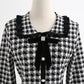 Qianniao lattice slim waist knit dress women's high waist bottomed skirt  2342