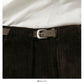 Korean retro bandage high waist slim striped A-line skirt  2650