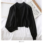 Pullover mit Rundhalsausschnitt in Bonbonfarbe, einfarbig, vielseitig 1761