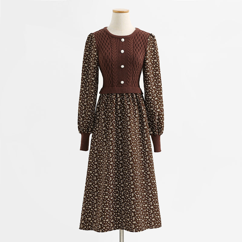 Versatile wool dress design sense of minority corduroy temperament bottomed skirt  2275