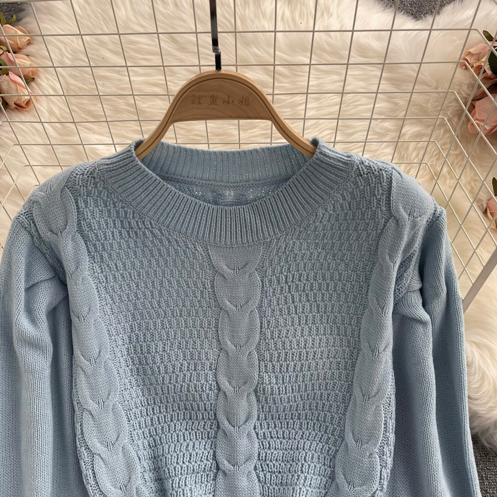 Herbst und Winter neuer kurzer Pullover Pullover Top 1623