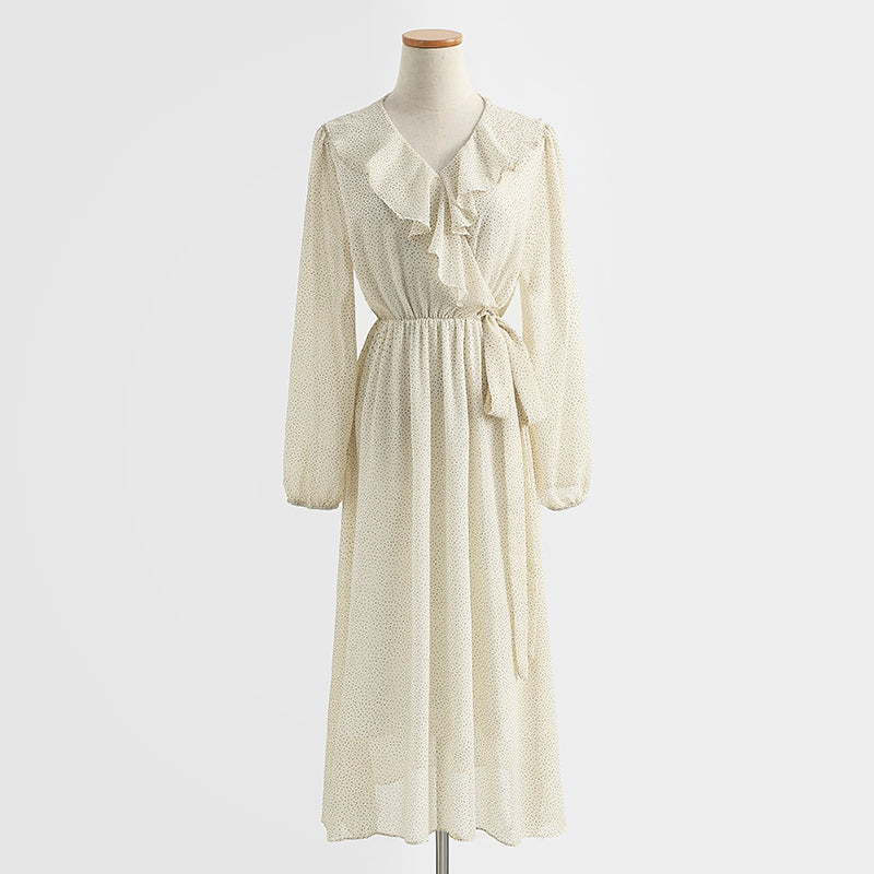 New women's Dress Chiffon Long Sleeve  2228