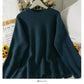 Retro loose and thin medium and long split Pullover Sweater for women  2081