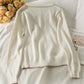 Hong Kong Vintage single breasted embroidered loose and thin sweater  1843