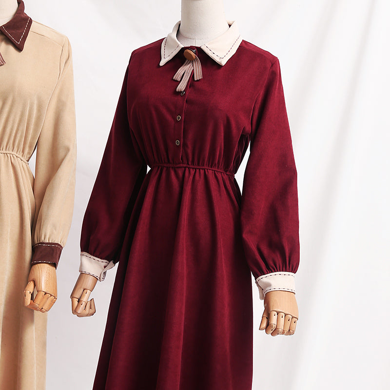 College red long sleeved dress  2394