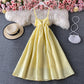 Super fairy open back fluffy skirt French retro suspender skirt  2956