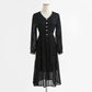 New women's skirt retro stitching lace fairy skirt temperament gentle dress  2247