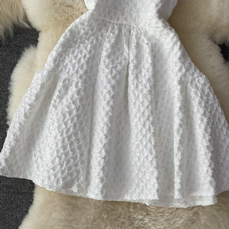 White vintage suspender dress  2779