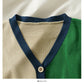 Hong Kong Vintage contrast stitched single breasted cardigan top women's  2025