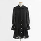 Gentle style solid color fashion aging foreign style small black skirt  2186