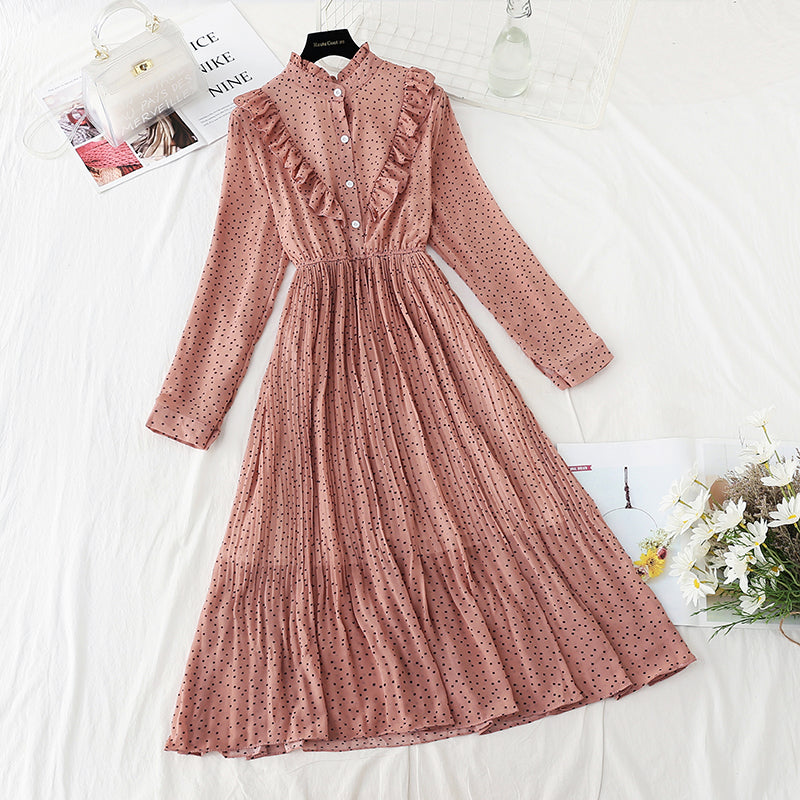 New style with long coat and French pleated skirt inside  2401