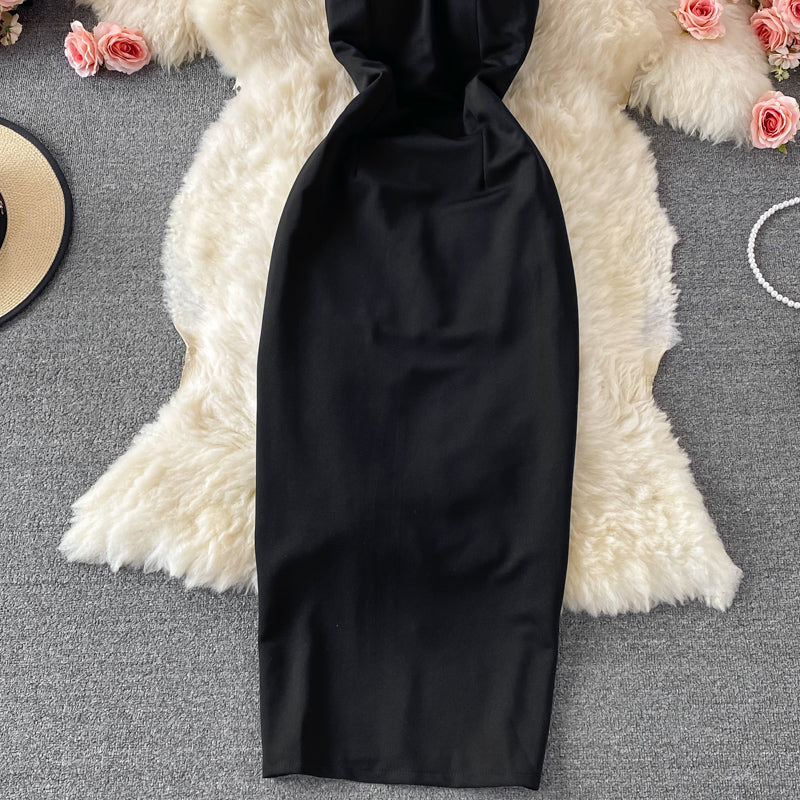 French sexy strapless dress  3220