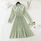 French tea break lace doll neck pleated fairy Chiffon Skirt  2262