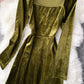 Vintage Hepburn square neck velvet dress  2951