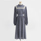 Patchwork bottomed long skirt lady temperament chiffon long sleeve skirt  2434