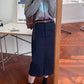 Gentle, vintage, round-neck plaid cardigan  1434