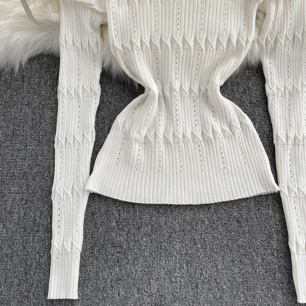 Sinn für Design: Schmaler Pullover im französischen Auslandsstil 1616