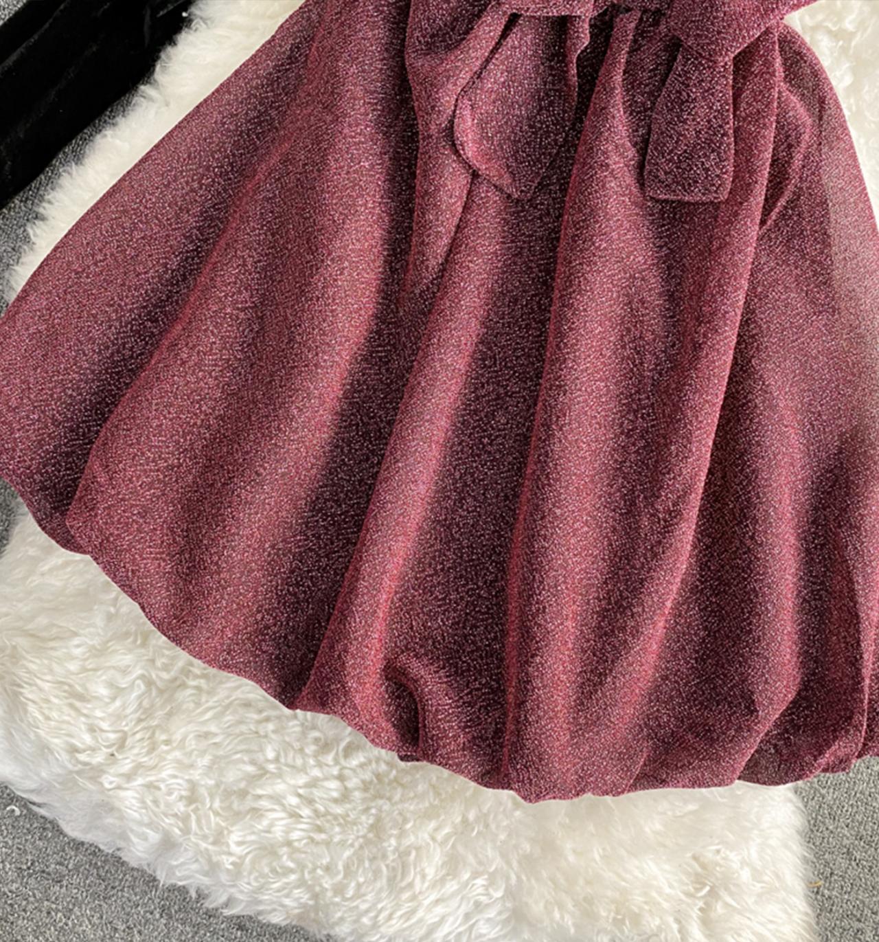 Cute v neck short dress fashion dress  1321