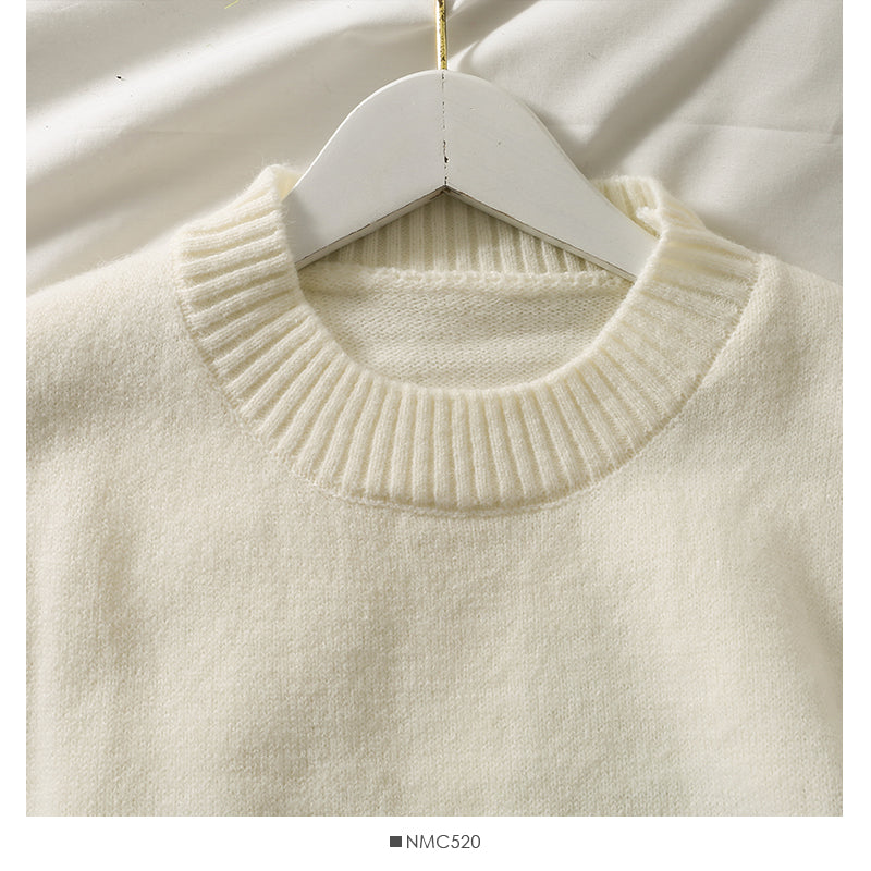 Sweater thin medium long round neck sweater Korean versatile top  2013