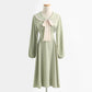 Long sleeved dress age reducing slim temperament fairy skirt bottomed skirt  2199